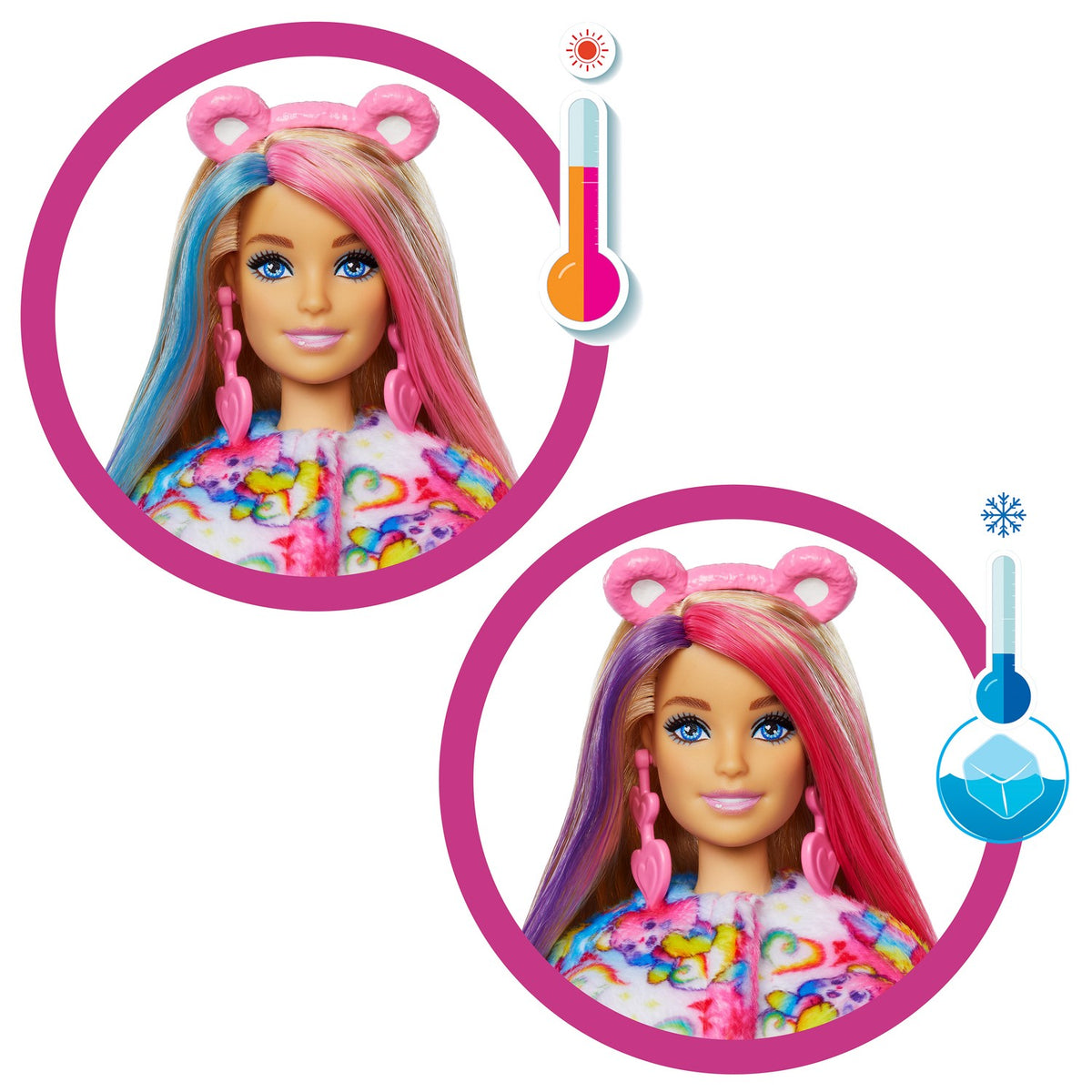 Barbie Doll with Pink Bear Costume & 10 Surprises