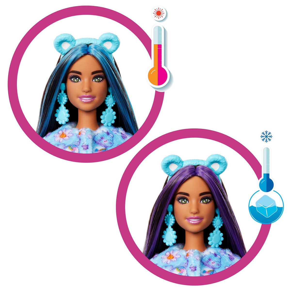 Barbie Doll with Purple Bear Costume and Surprises