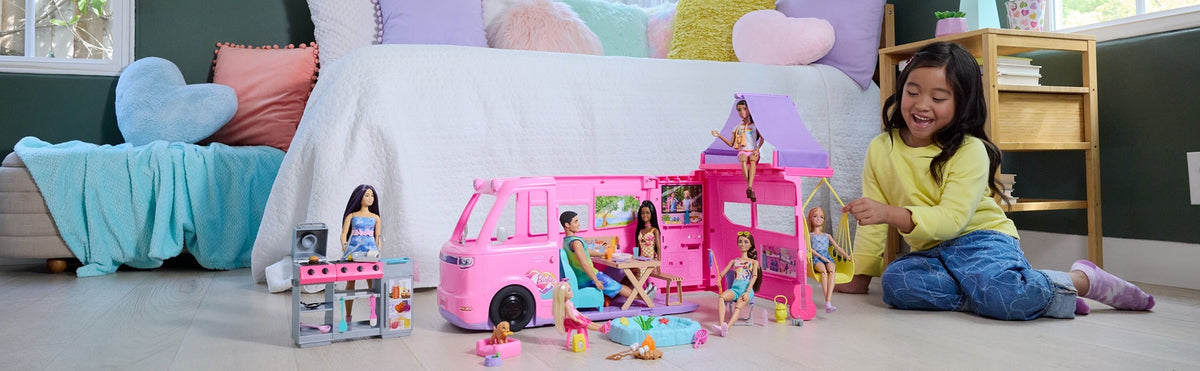 Barbie Dream Camper with 7 Play Areas & 60+ Accessories