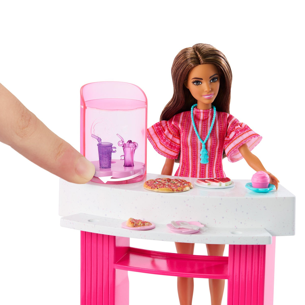Barbie Pool Playset with Slide and Hot Tub, 17 Accessories