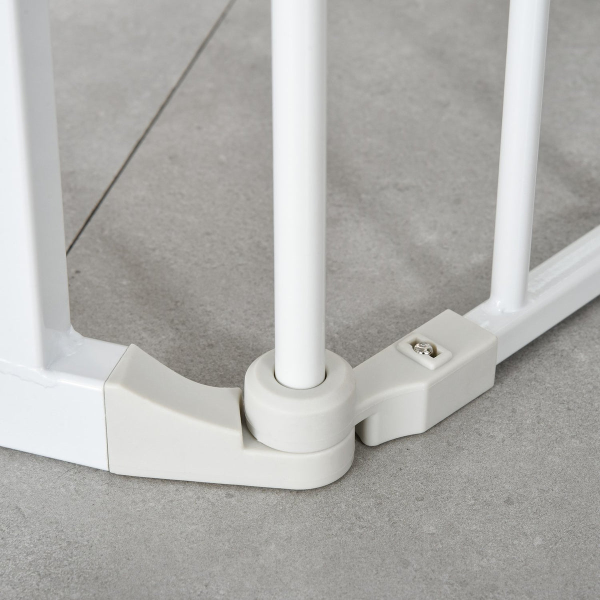 Barrier Gate For Dogs, Protective Gate, Dog Gate, Door Guard, 3 Elements Including Safety Door, Metal, Plastic, White, 180 X 3 X 74.5 Cm