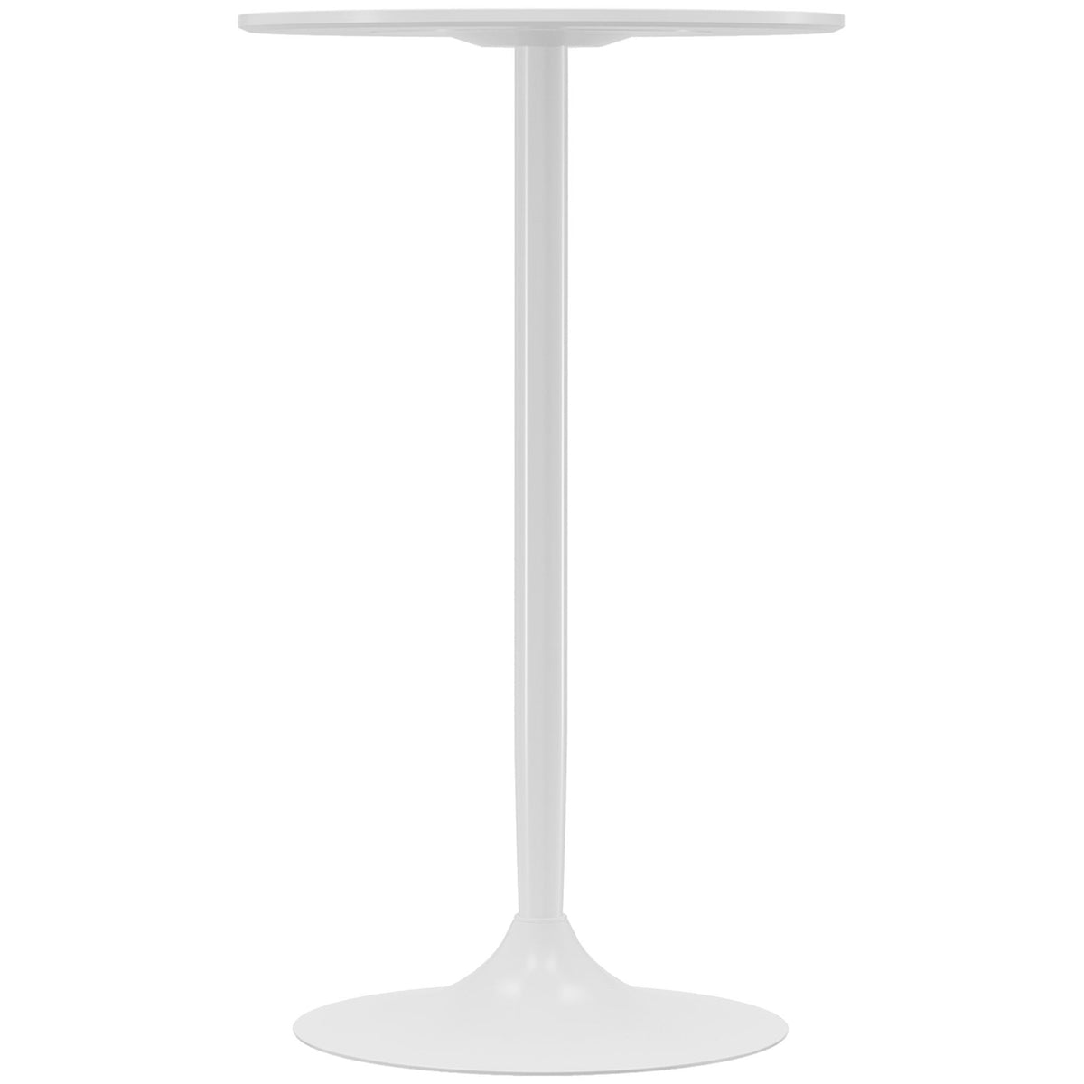 Bar table, bar table, dining table, round counter table, kitchen table for living room, dining room, steel, white, Ø60 x 102 cm