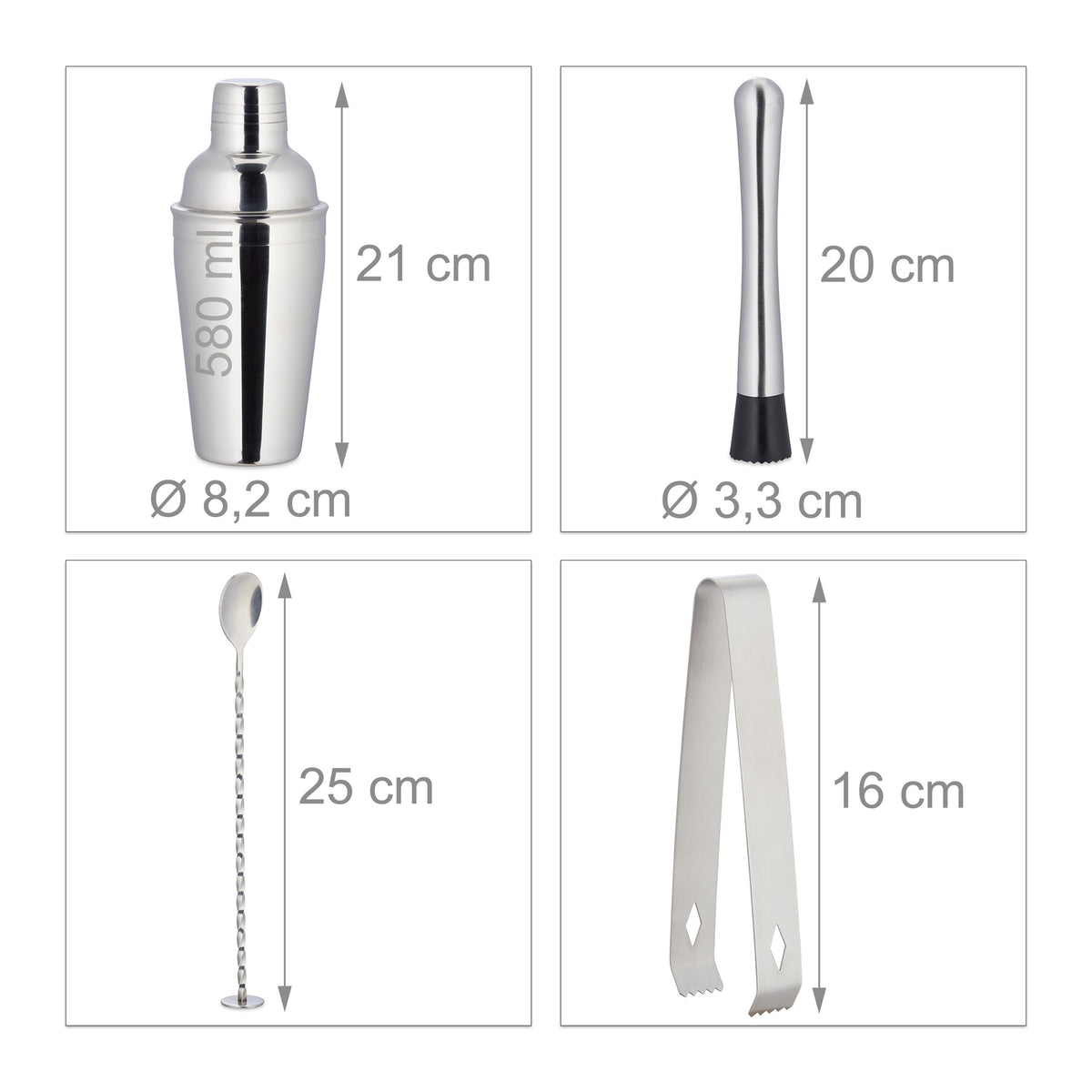 Bartender kit in 9 parts