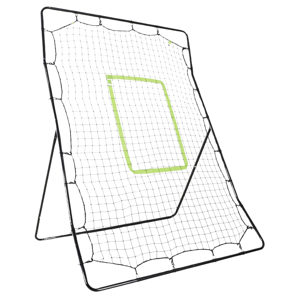 Baseball Rebounder PitchBack, Portable Rebound Wall Net with Hitting Zone for Baseball, Football, Metal, Black, 123 x 174 cm