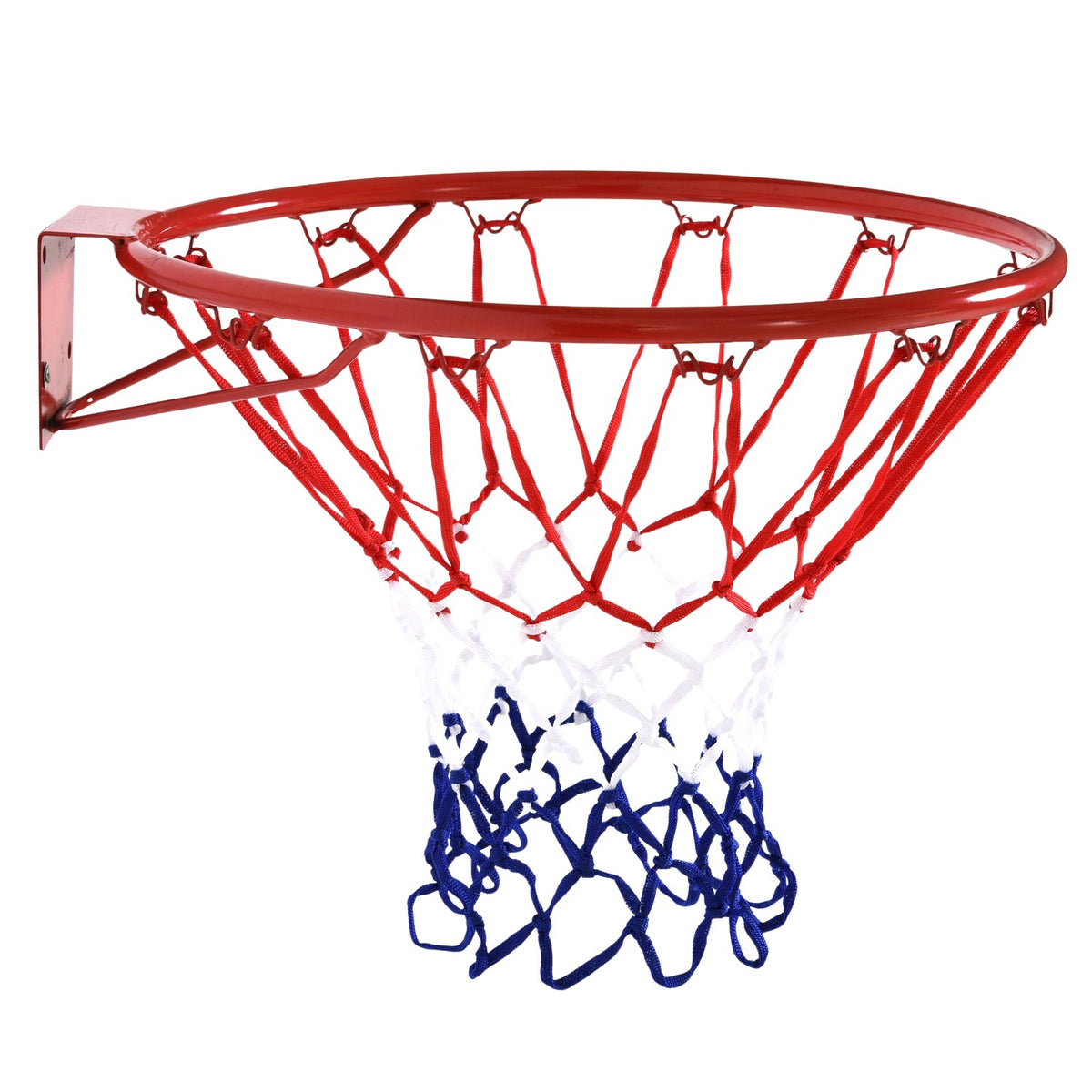 Basketball net Basketball hoop with net, steel tube + nylon, red + blue + white, ø46 cm
