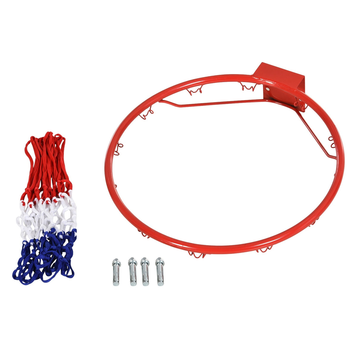 Basketball net Basketball hoop with net, steel tube + nylon, red + blue + white, ø46 cm