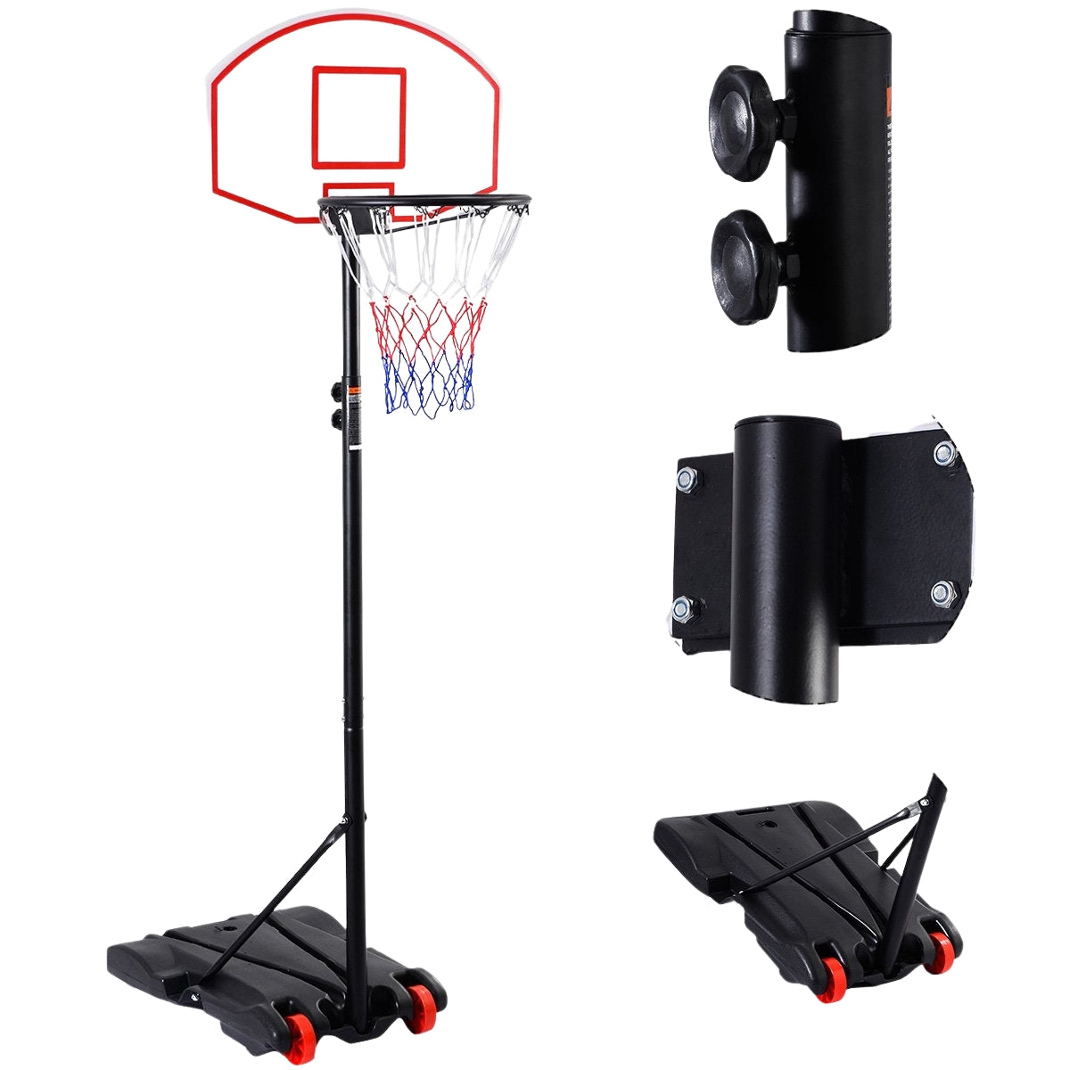 Basketball stand mobile basketball hoop with stand height adjustable
