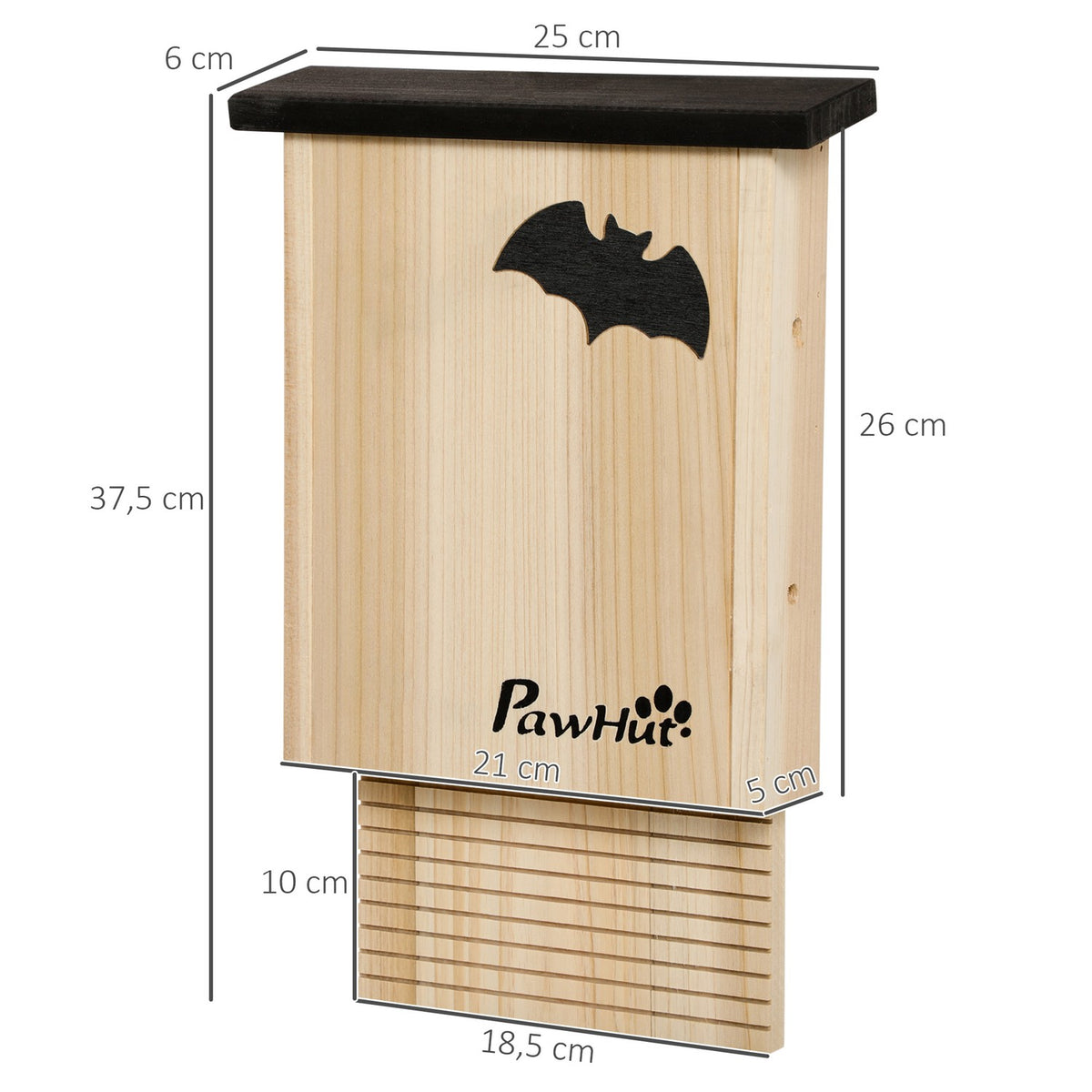 Bat Box Set Of 3, Bat House, Nesting Box For Bats, Hanging Bat Box For Summer, Winter, Fir Wood, Natural