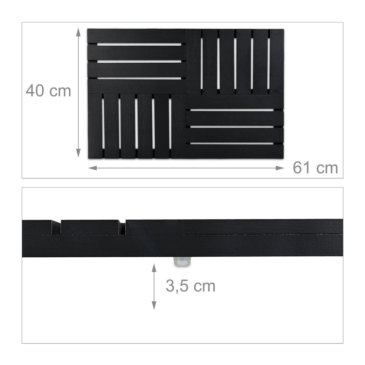 Bath mat in bamboo