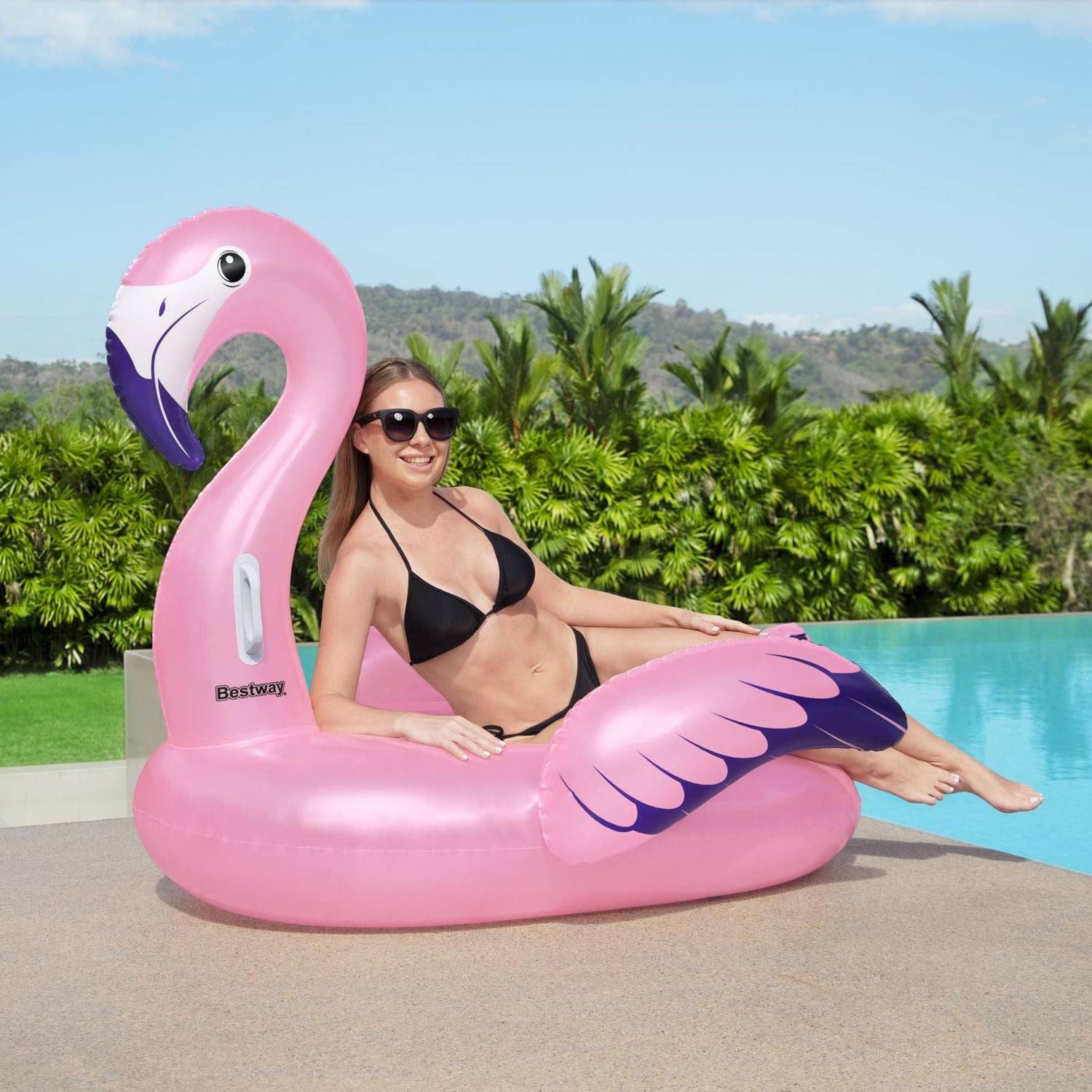 Bath mattress 1.53m x 1.43m Luxury Flamingo