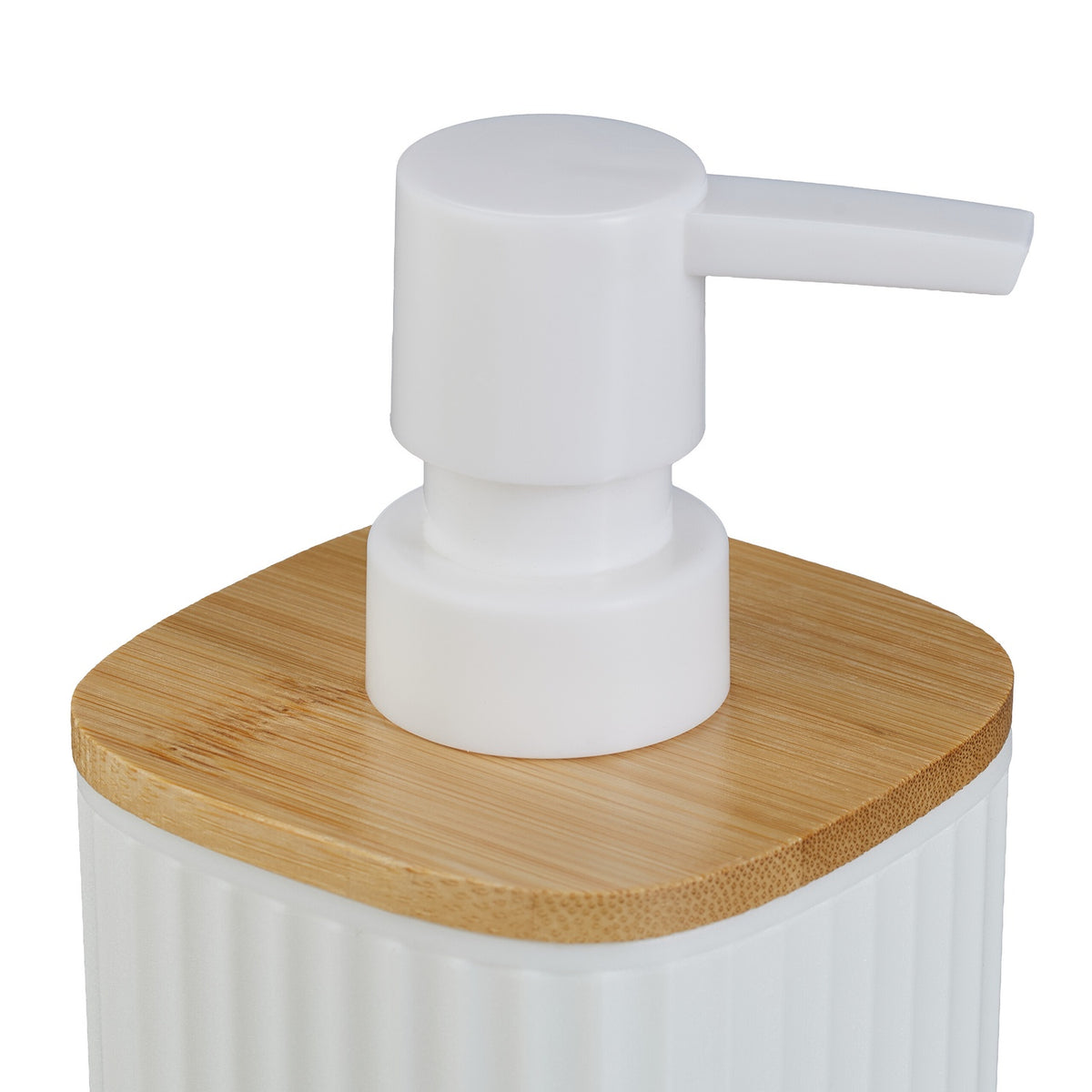 Bathroom Accessories Set, Plastic & Bamboo, 6-Piece