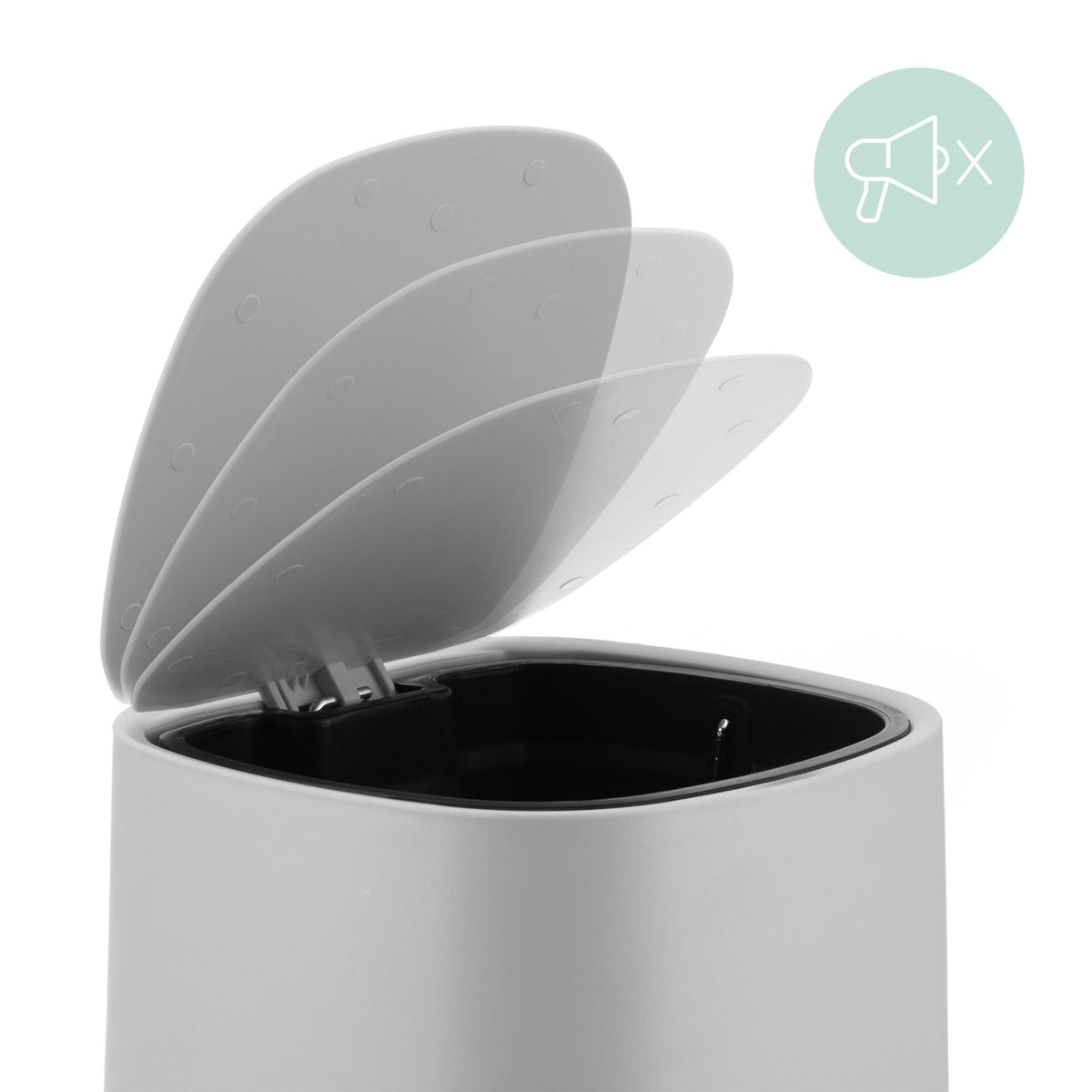 Bathroom Bin 5L, Soft-Close, Foot Pedal