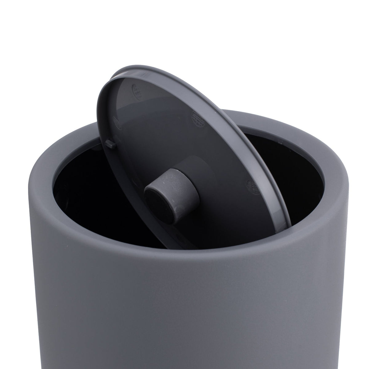 Bathroom Bin with Swing Lid, 6L Plastic