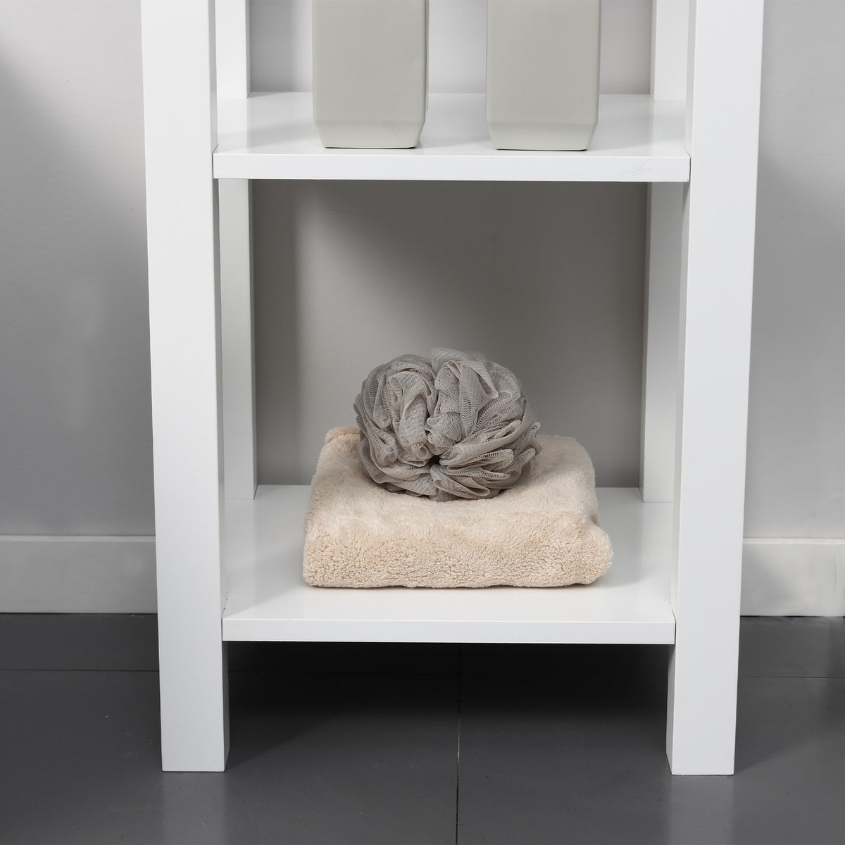 Bathroom Cabinet With Drawer And 2 Shelves, Anti-Tip Design, White, 40X31.5X90Cm