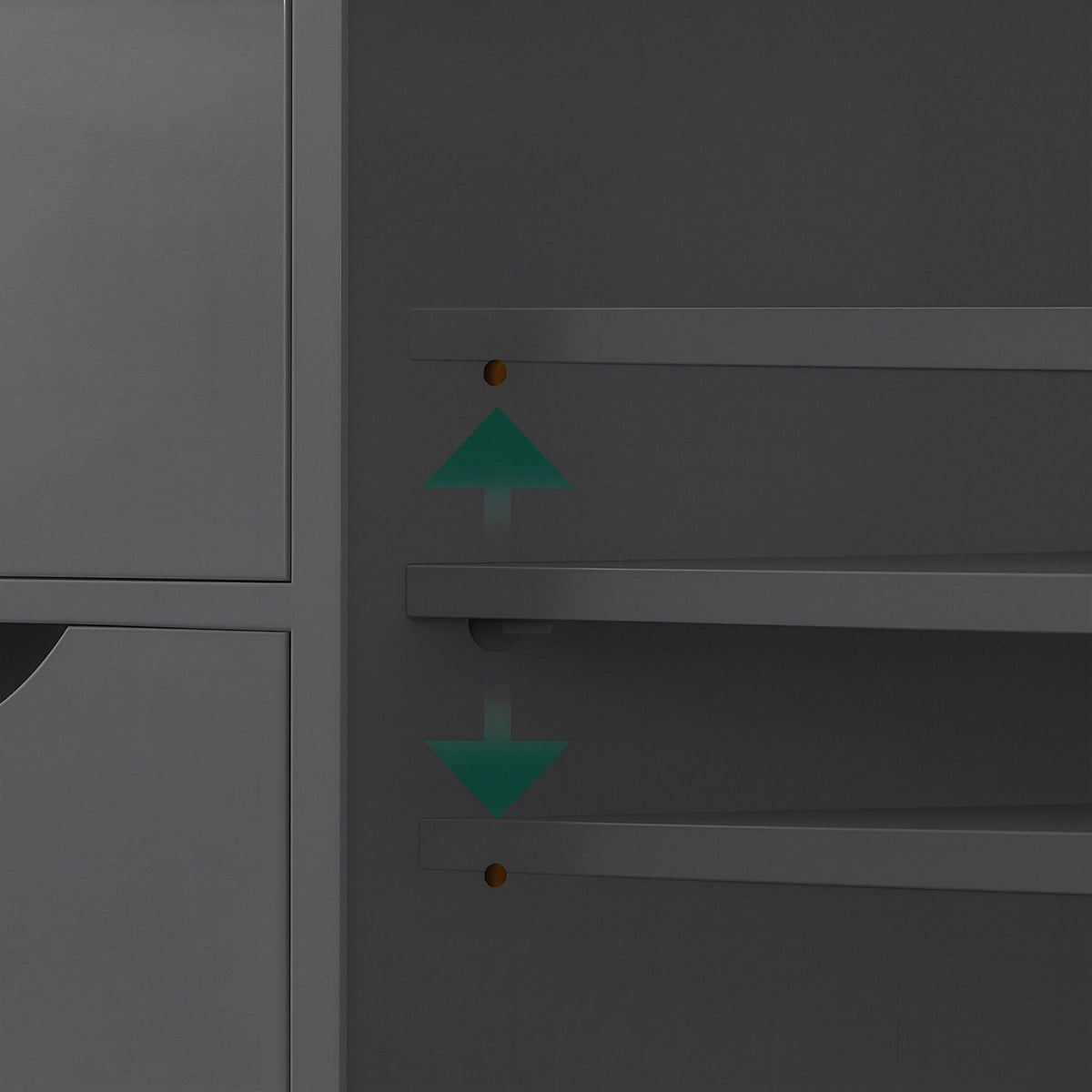 Bathroom Cabinet with 3 Drawers and Adjustable Shelves