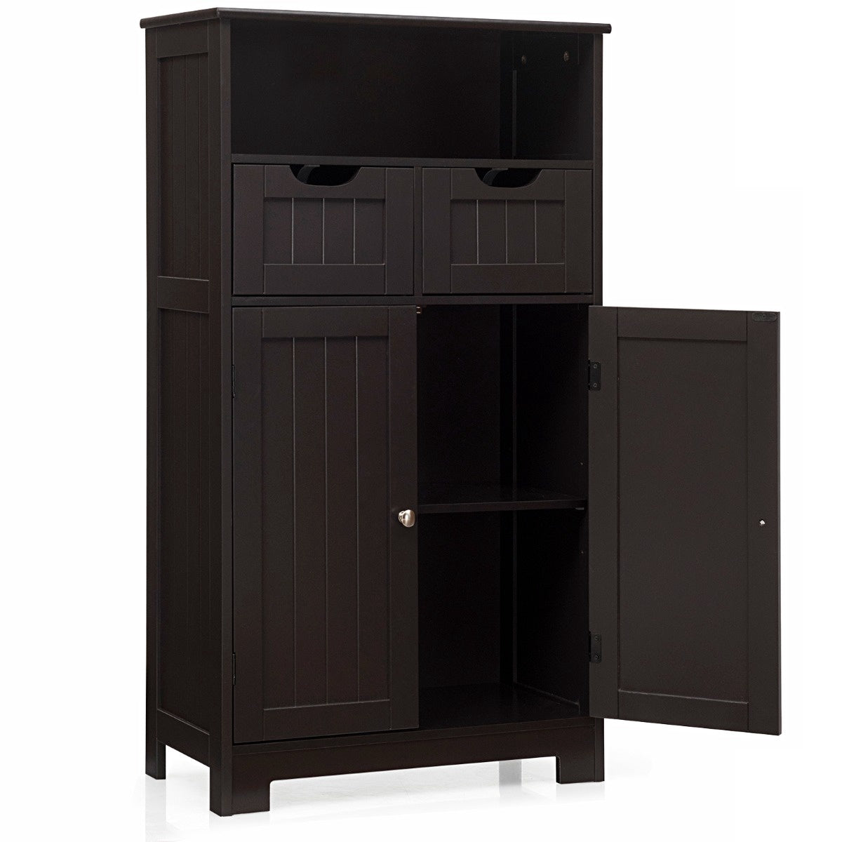 Bathroom Floor Cabinet – 2 Drawers, 2 Doors, Adjustable Shelf