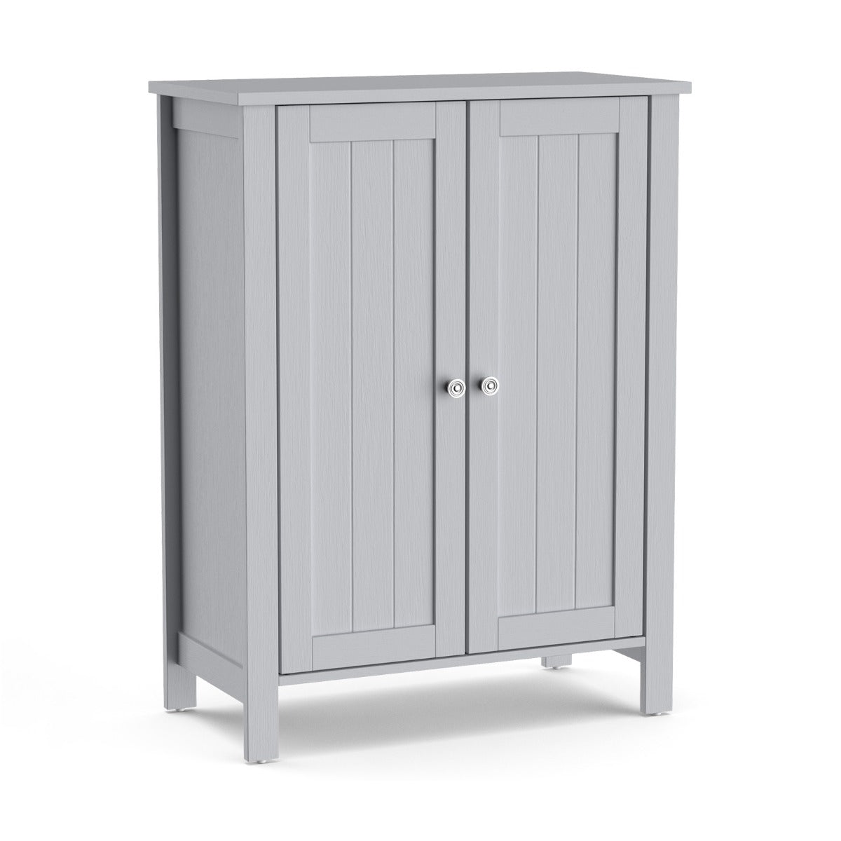 Bathroom Floor Storage Cabinet – Double Doors, Adjustable Shelf