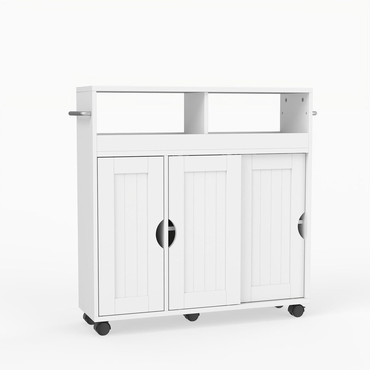 Bathroom Storage Cabinet with Adjustable Shelf & Wheels