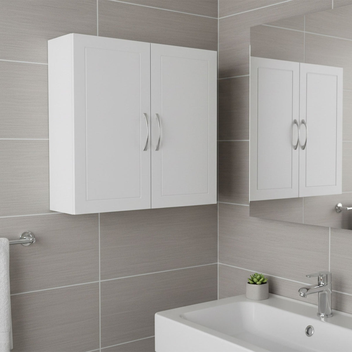 Bathroom Wall Cabinet, 3 Adjustable Shelves