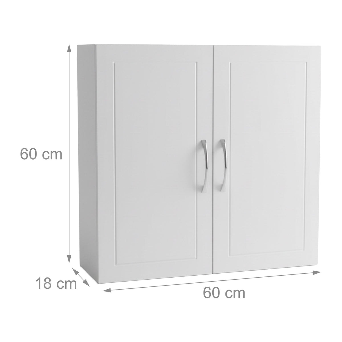 Bathroom Wall Cabinet, 3 Adjustable Shelves