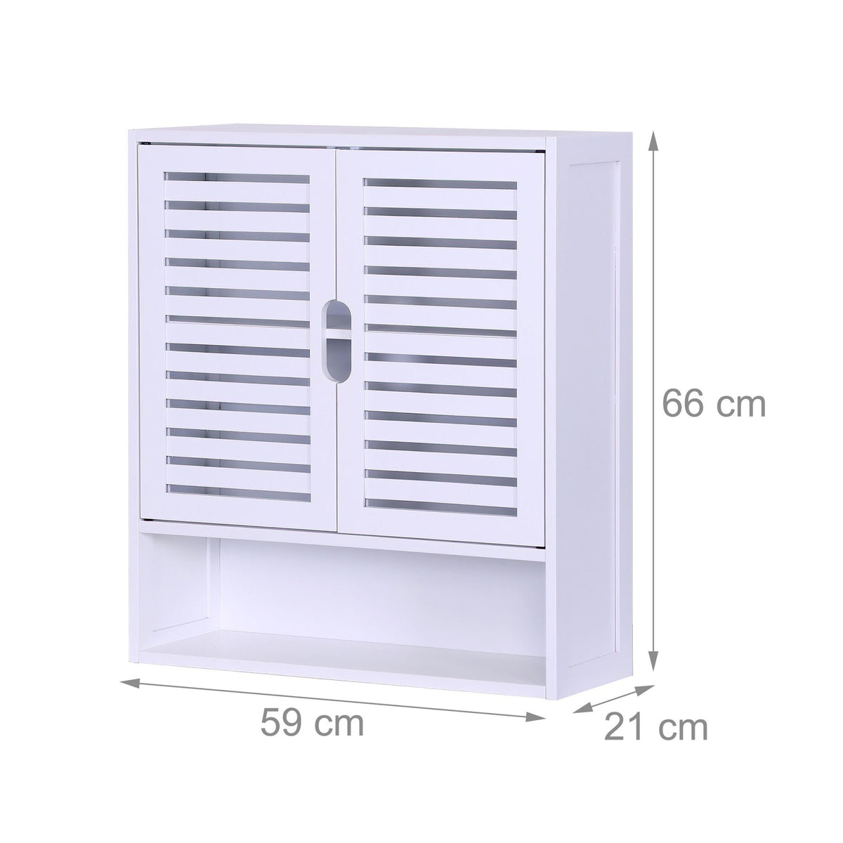 Bathroom Wall Cabinet, Louvered Doors, Adjustable Shelf