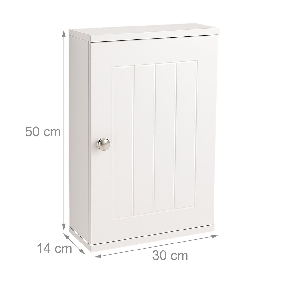 Bathroom Wall Cabinet – White, Wall-Mounted, Adjustable Shelves