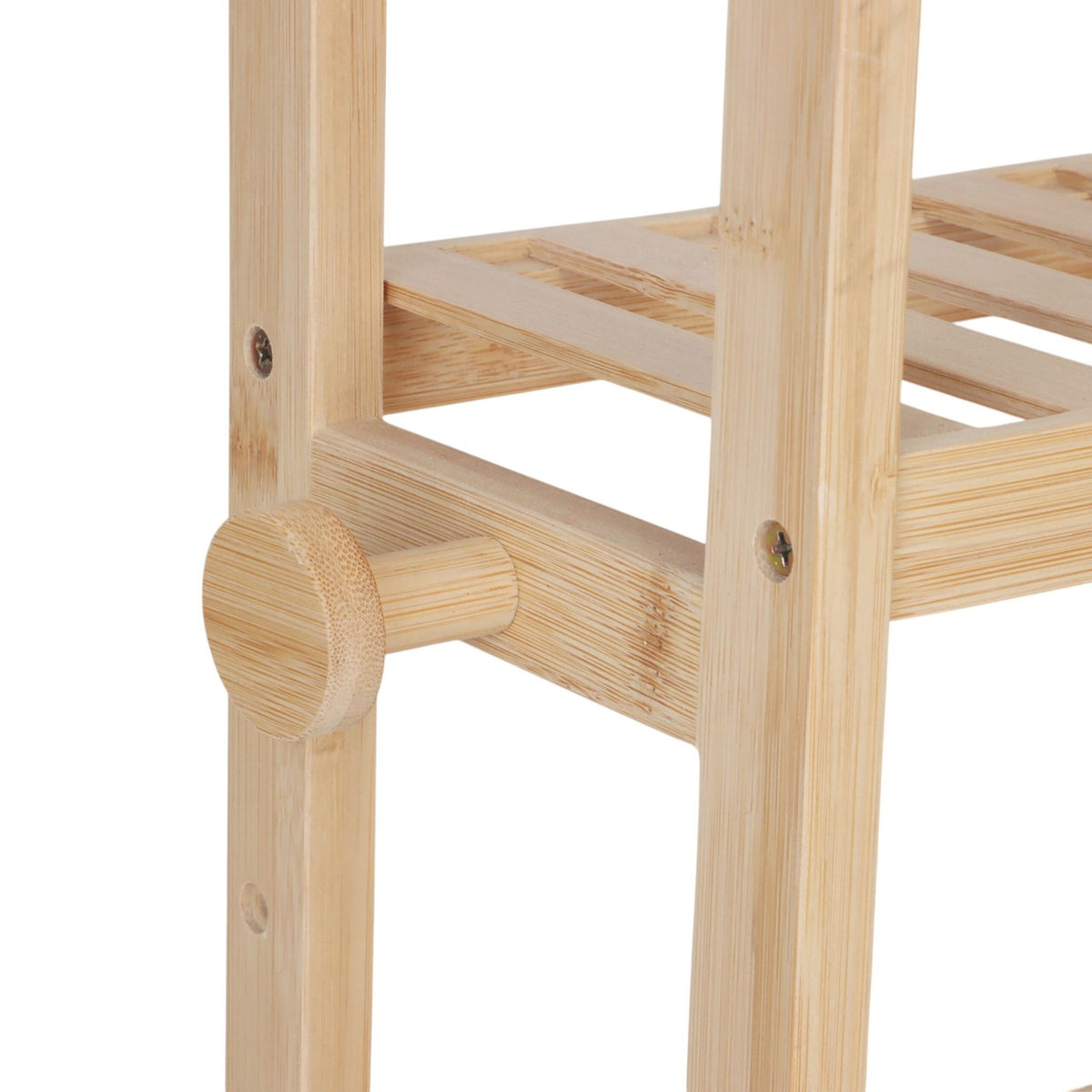 Bathroom Wall Shelf with Towel Rail and Hooks
