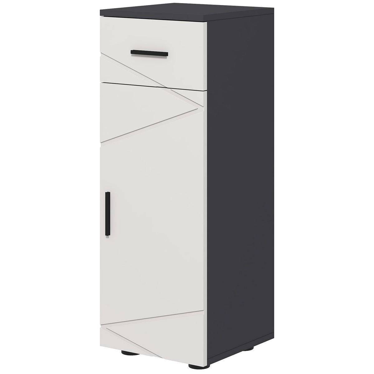 Bathroom cabinet side cabinet bathroom cabinet with drawer, adjustable shelves, storage cabinet for bathroom, living room 30 x 30 x 82 cm gray |