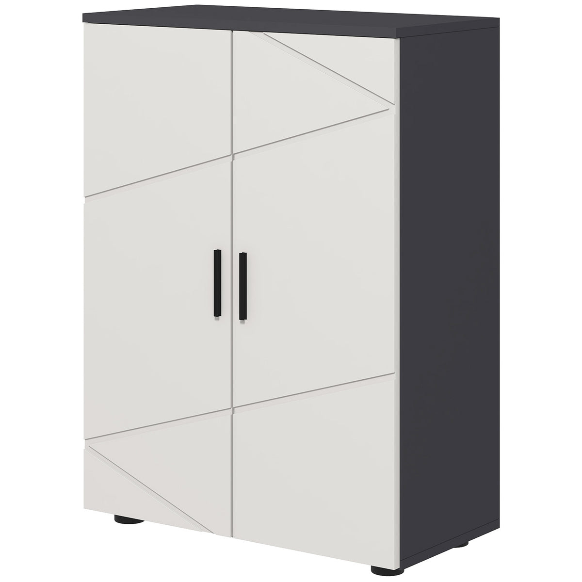 Bathroom cabinet side cabinet with double door bathroom cabinet with adjustable shelves, storage cabinet for living room 60 x 30 x 82 cm gray |