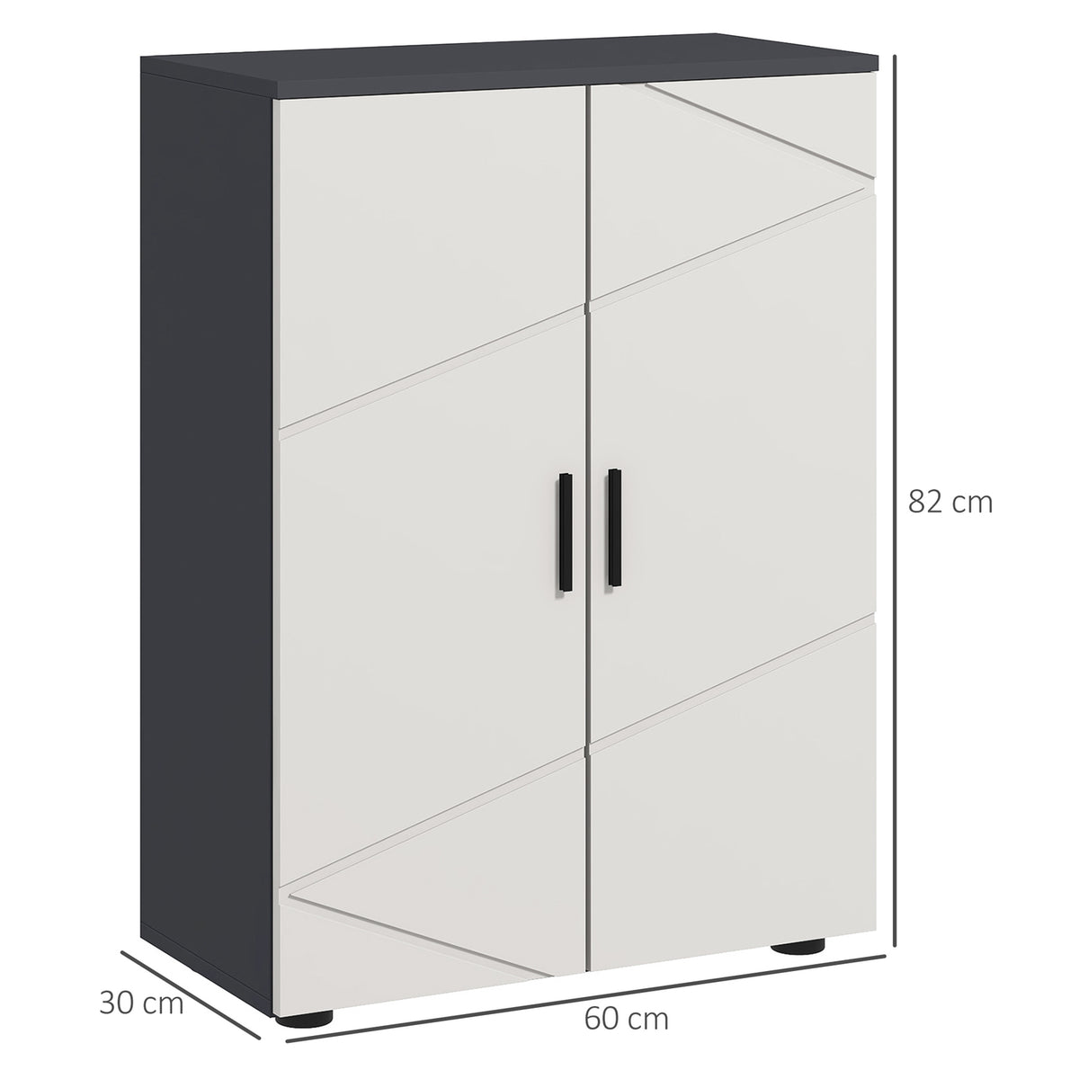 Bathroom cabinet side cabinet with double door bathroom cabinet with adjustable shelves, storage cabinet for living room 60 x 30 x 82 cm gray |