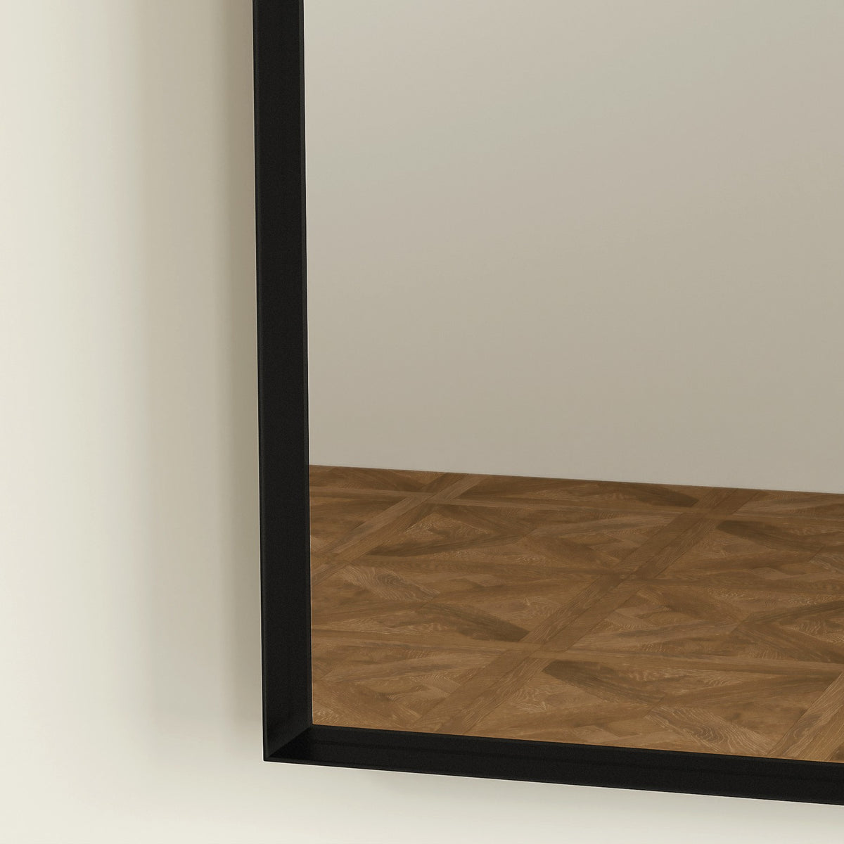 Bathroom mirror 50 x 70 cm mirror with shatterproof film, bathroom mirror with aluminum frame, wall mirror for bathroom, bedroom, black