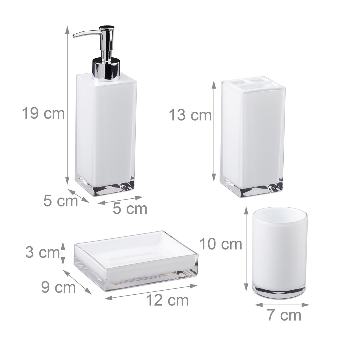 Bathroom set with 4 parts