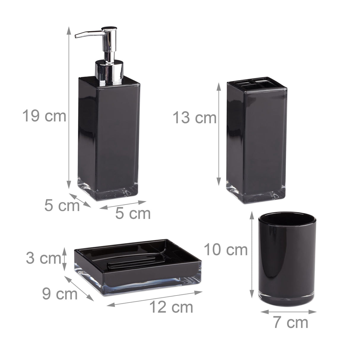 Bathroom set with 4 parts
