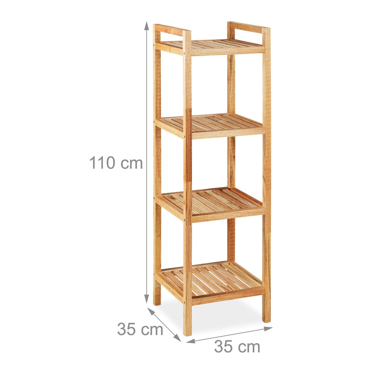 Bathroom shelf Walnut 4 shelves