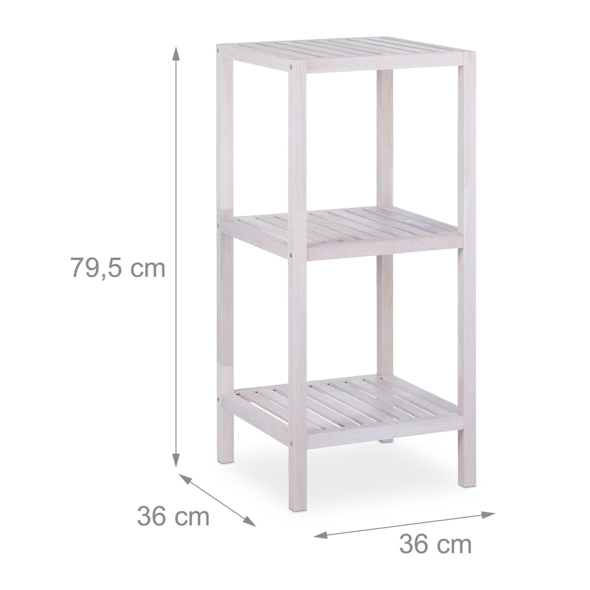 Bathroom shelf walnut white