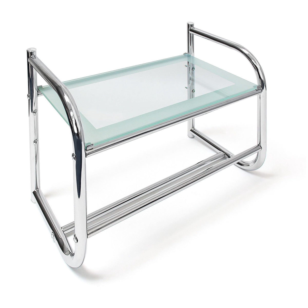 Bathroom shelf with towel rack