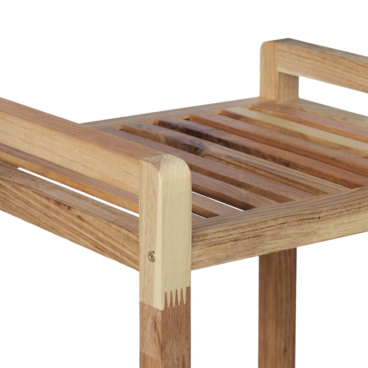 Bathroom shelf with wheels Wood