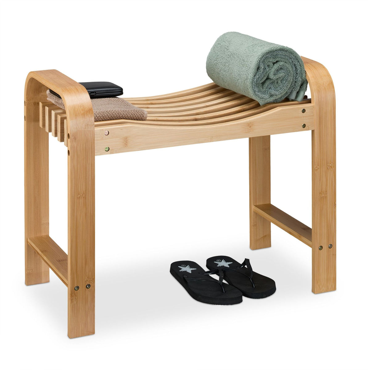 Bathroom stool with handle