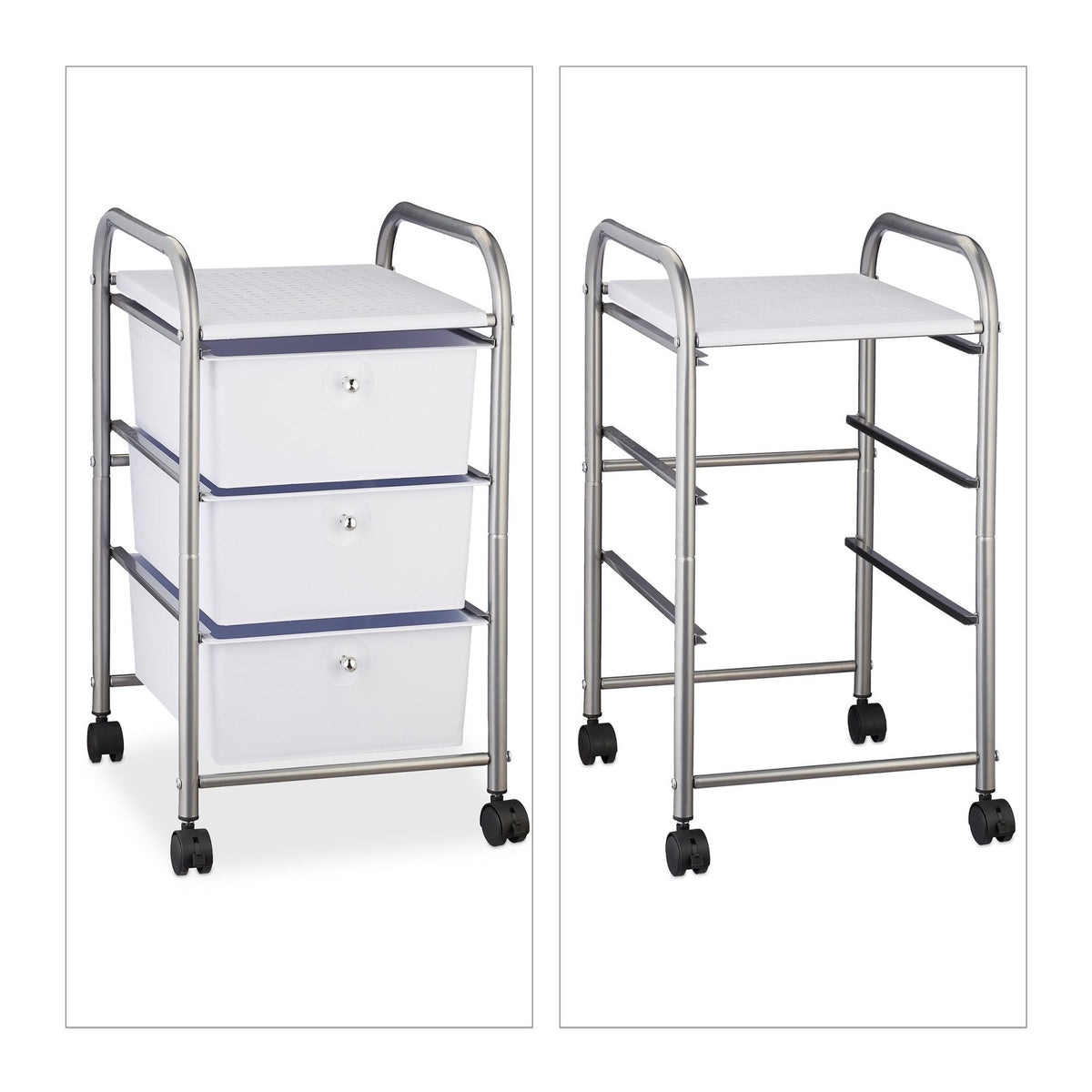 Bathroom trolley with 3 drawers