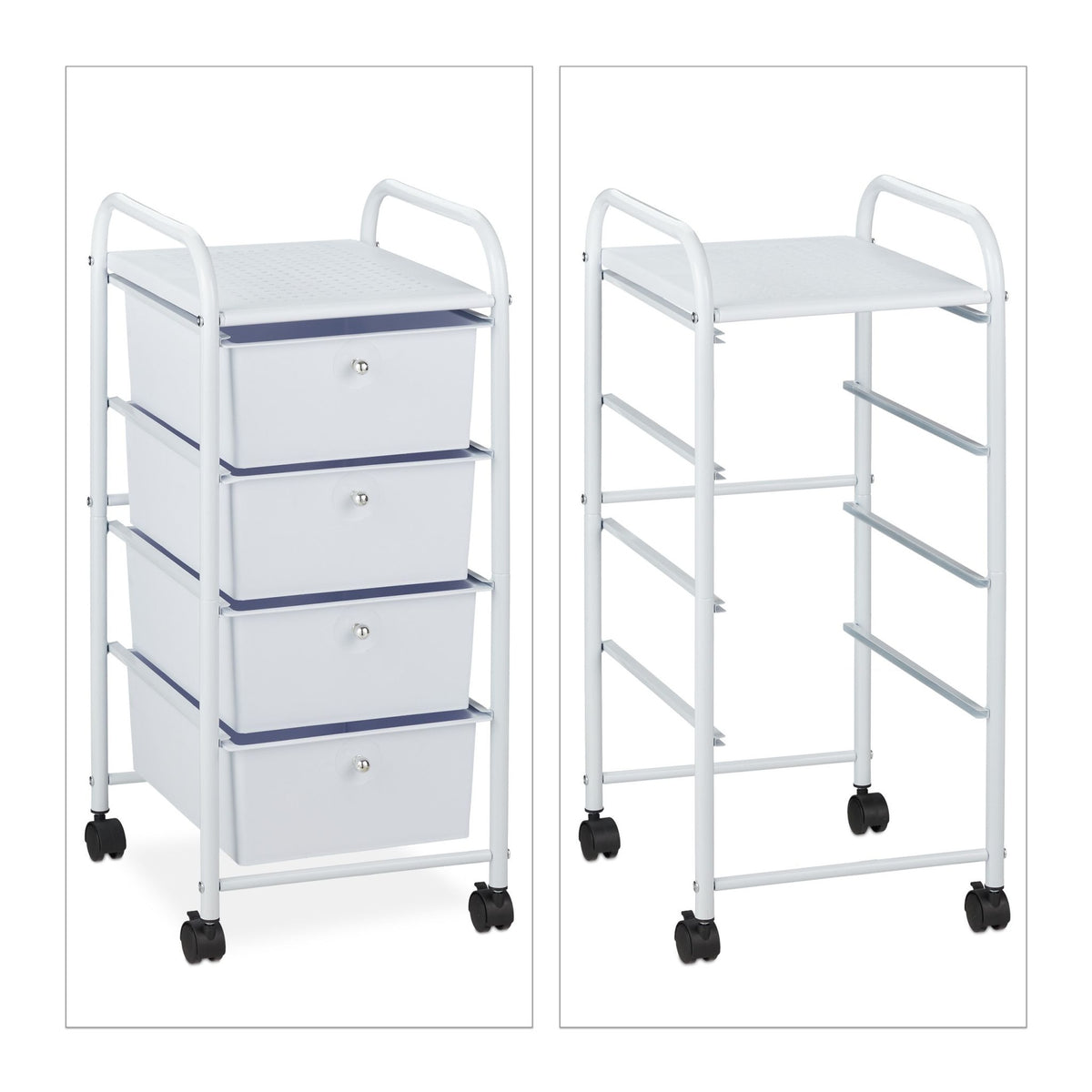 Bathroom trolley with 4 drawers