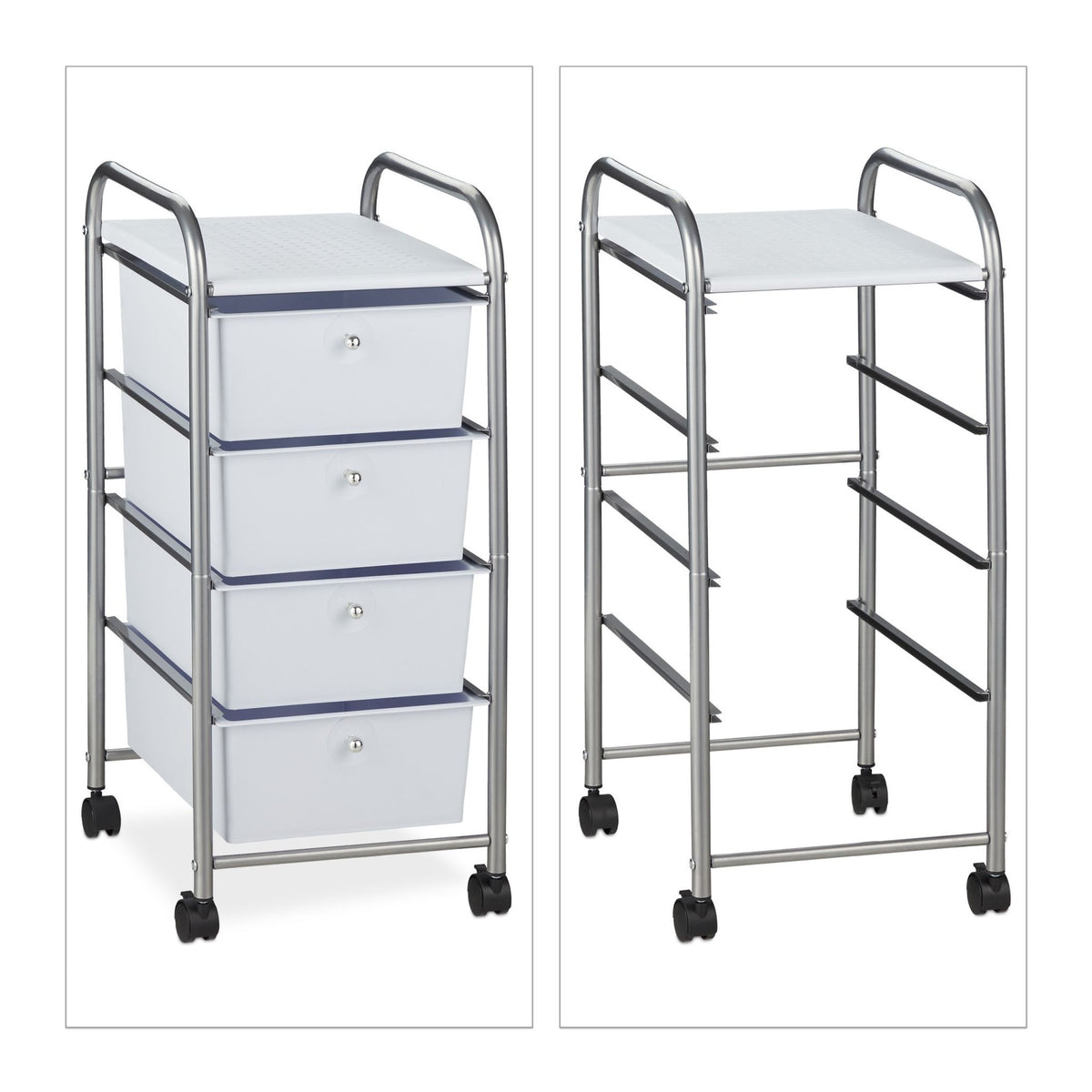 Bathroom trolley with 4 drawers