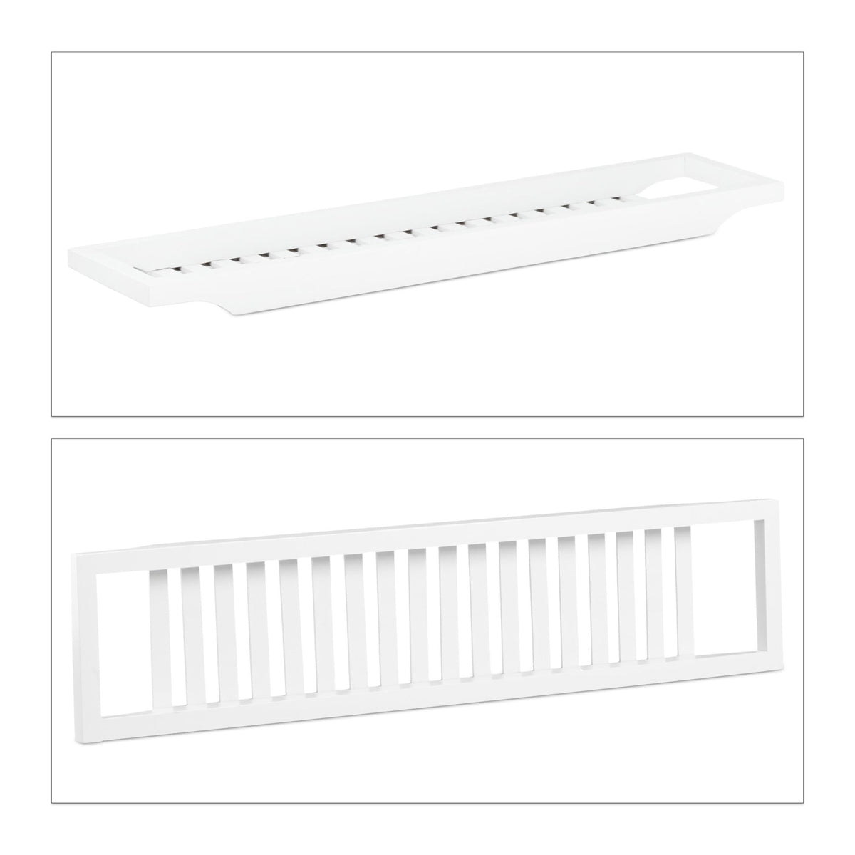 Bath shelf bamboo white lacquered