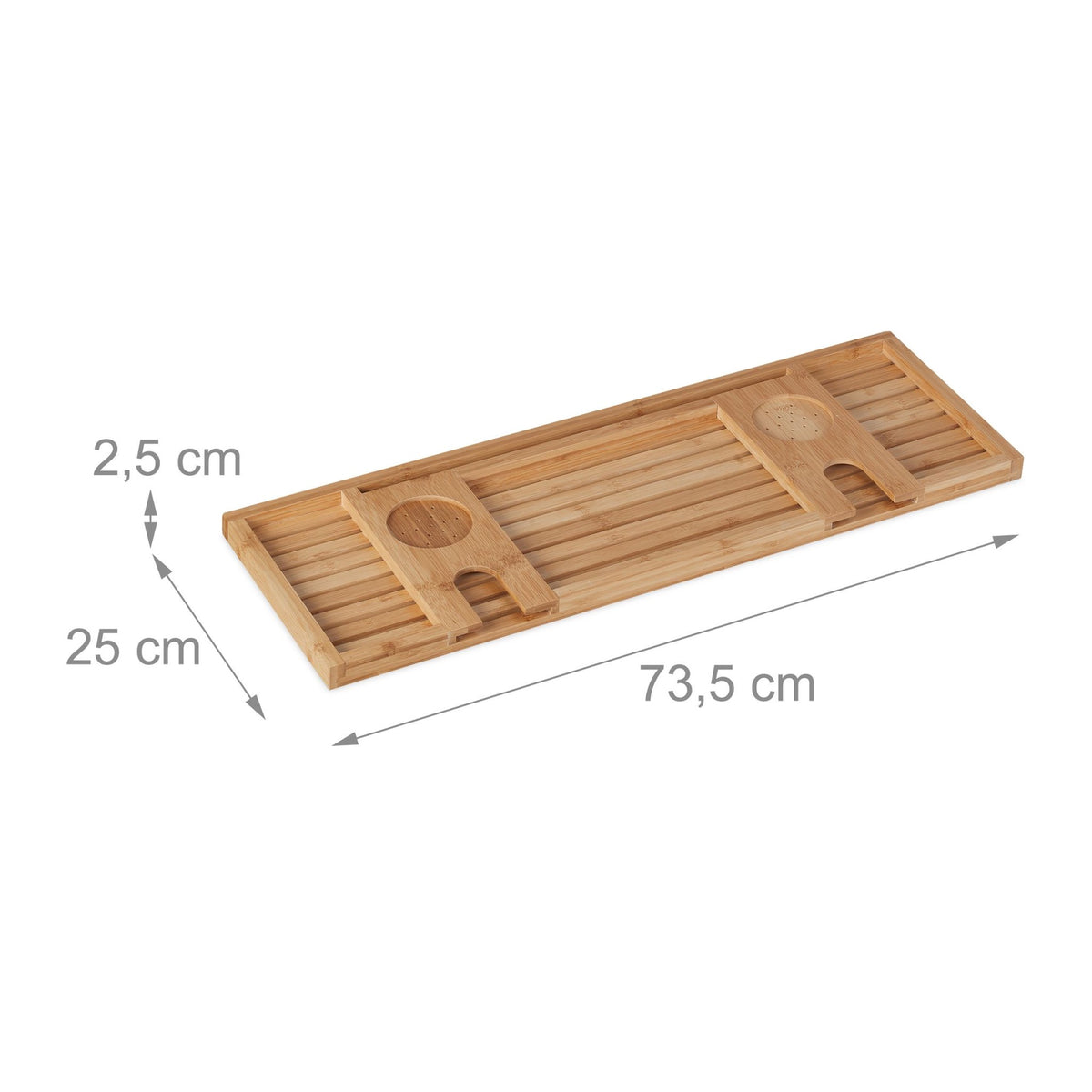 Bath shelf in bamboo
