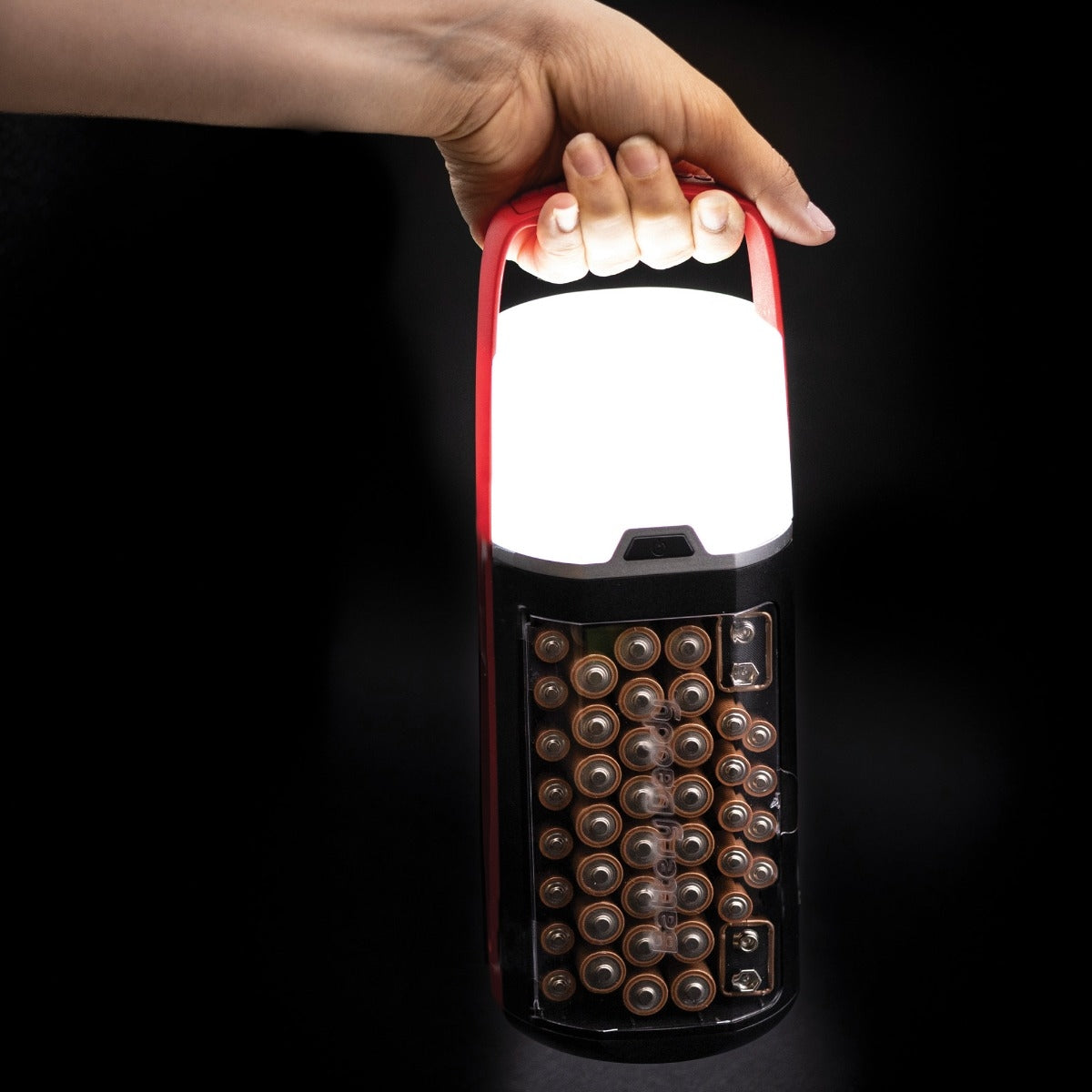Battery Organizer with Lantern & Tester, Holds 42 Batteries