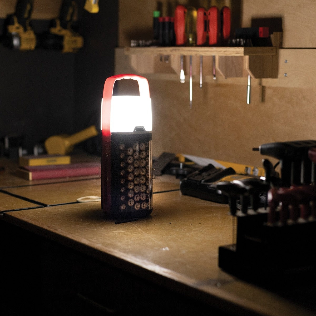 Battery Organizer with Lantern & Tester, Holds 42 Batteries