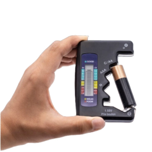 Battery Organizer with Lantern & Tester, Holds 42 Batteries
