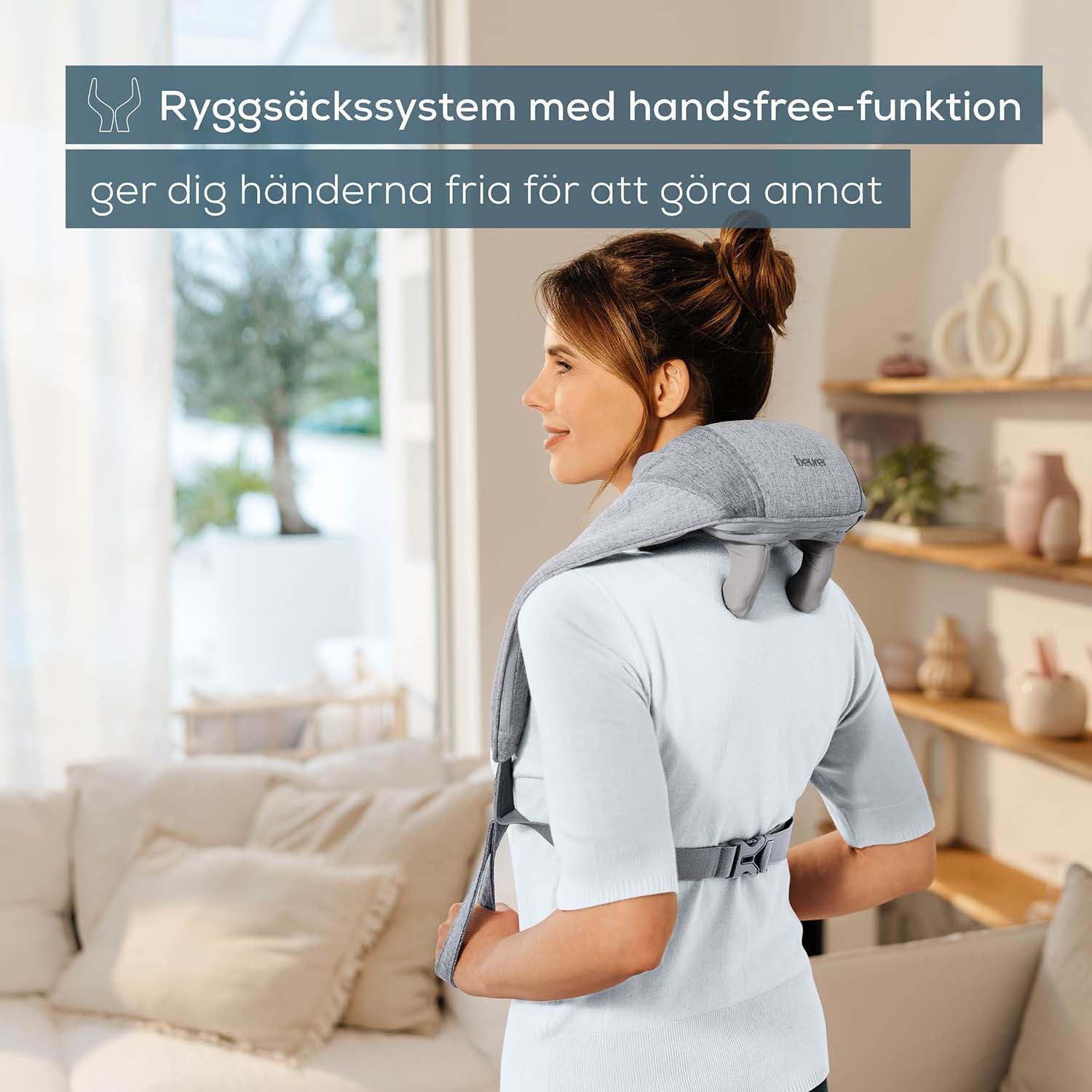 Battery-Powered Neck Massager, Portable, Cordless