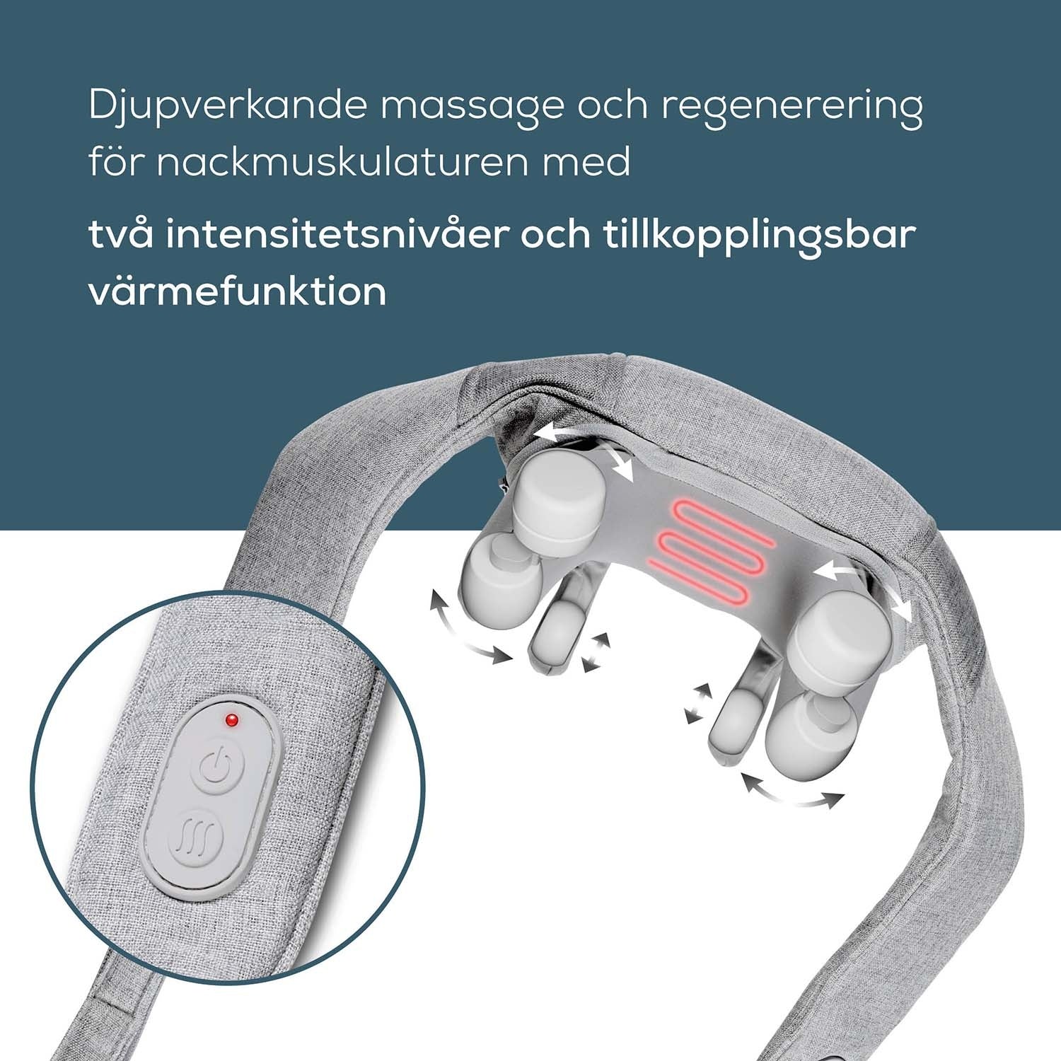 Battery-Powered Neck Massager, Portable, Cordless