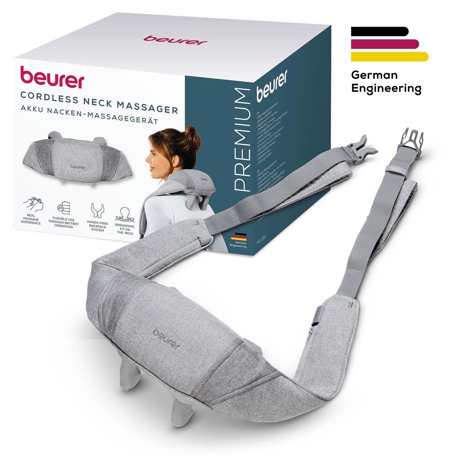 Battery-Powered Neck Massager, Portable, Cordless