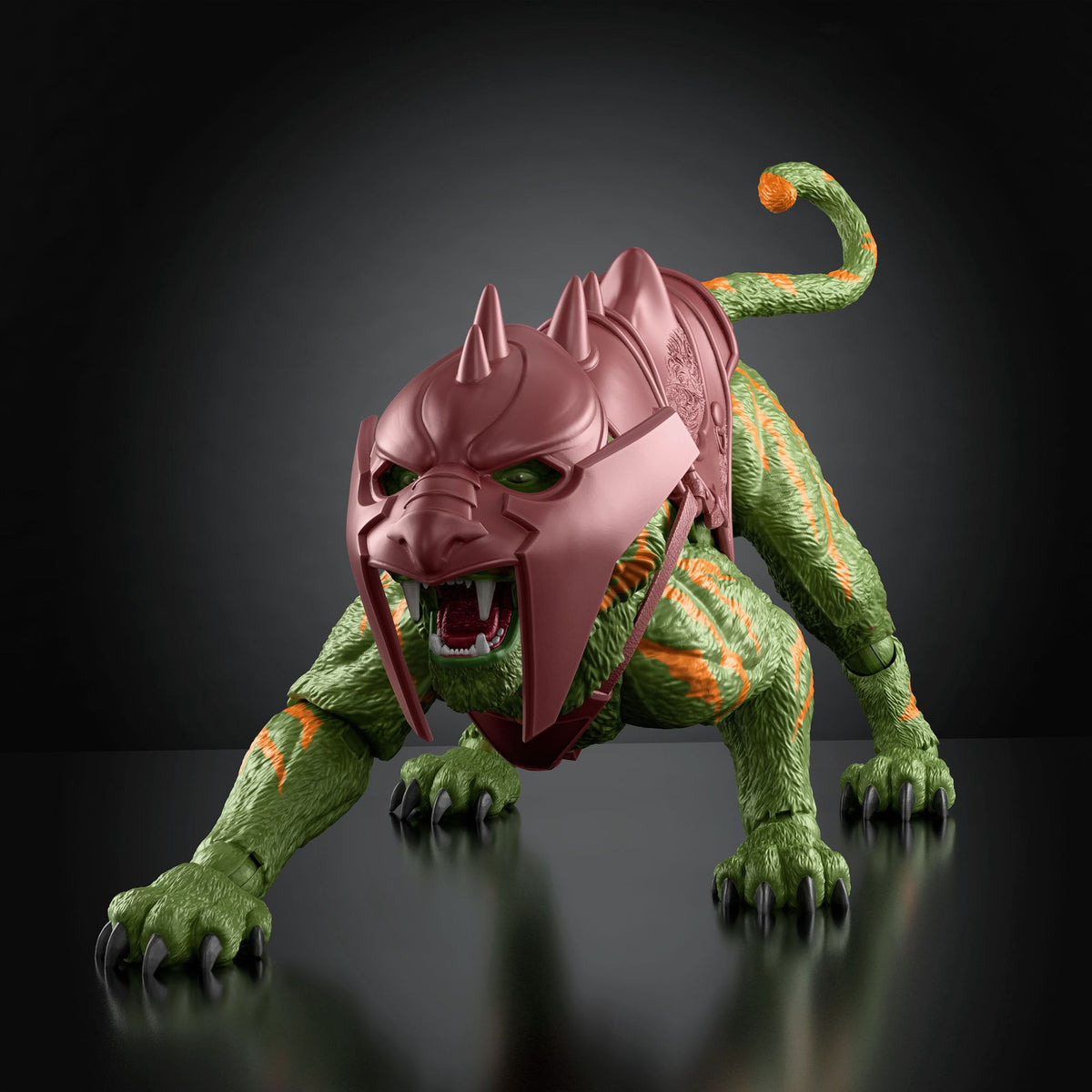 Battle Cat Figure with Movable Jaw and Removable Armor
